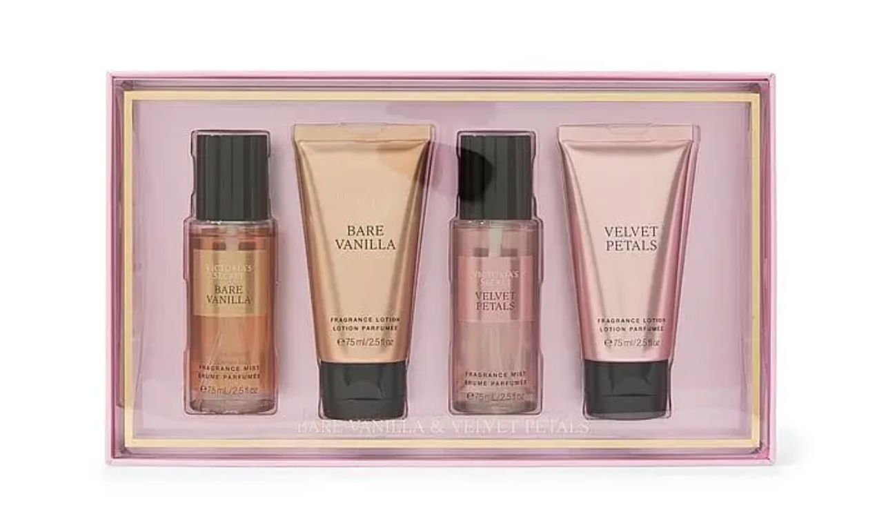 Set x4 Velvet Petals y Bare Vanilla Victorias Secret