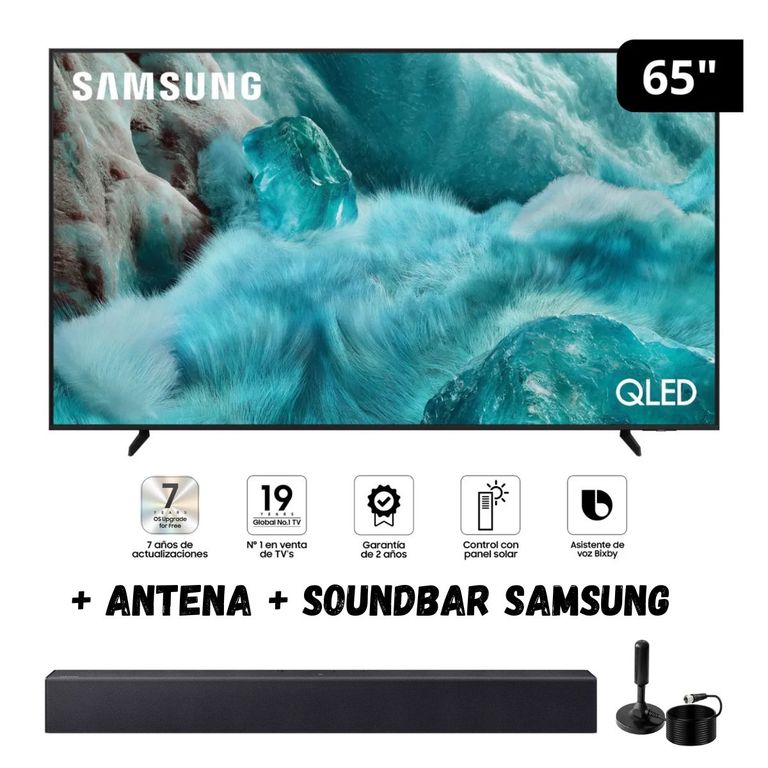 Televisor 65'' QLED VISION AI QN65Q7FAAGXPE 2025 + ANT + SOUNDBAR