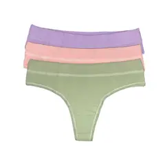 MINTANA - PACK 3 TRUZAS CULOTTE PRETINA ANCHA COLORES ALGODON MUJER
