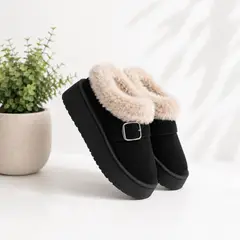 GENERICO - Pantufla Afelpado Soft Winter con Hebilla para Mujer