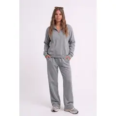 GENERICO - CONJUNTO BUZO OVERSIZE DE MUJER INVIERNO ABRIGADOR