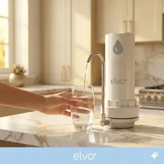 ELVO - Purificador de Agua Sobre Mesada PureCore - Agua Alcalina Mineralizada - Filtracion Avanzada