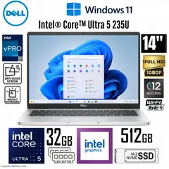 Dell - Laptop Pro 14 5450 Intel Core Ultra 5 235U 32GB RAM 512GB SSD 14" FHD Win 11 Pro
