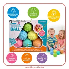 GENERICO - SensoryBloom™: Set de 6 Pelotas de Estimulación Temprana