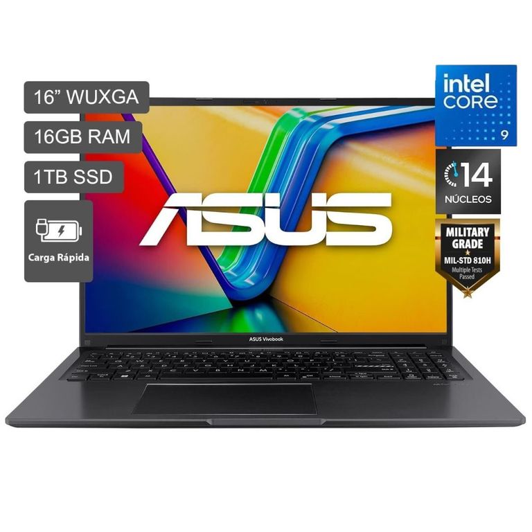Laptop Vivobook 16 Intel Core 9 270H 16GB 1TB SSD 16" WUXGA Win11