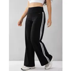 KINETIX - Pantalón Palazzo Urbano Algodón Pima Negro Mujer