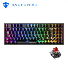 MACHENIKE - Teclado Mecánico Gamer K500 Black Switches Rojos