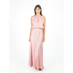 MICHELLE BELAU - Vestido maxi satín