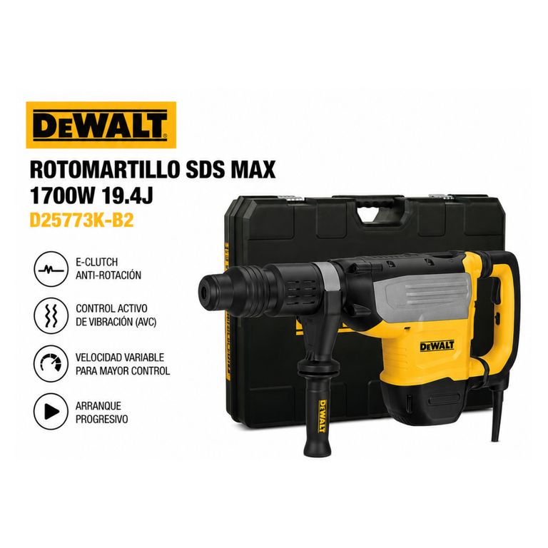 Rotomartillo SDS Max 1700W 19.4J D25773K-B2