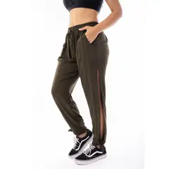 KINETIX - Pantalón Jogger Urban Flow Algodón Verde Musgo Mujer