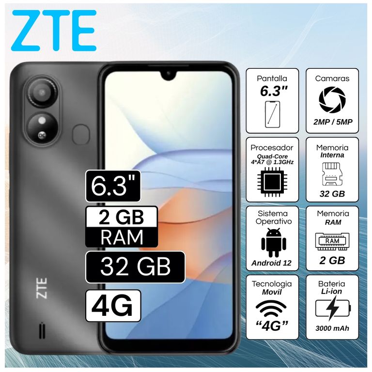 Celular L220 6.3" Pulg. 2GB RAM 3GB Android 12 Go Edition - Negro