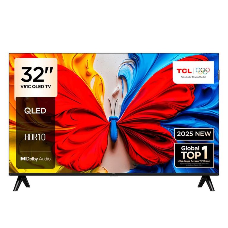 Televisor 32” QLED FHD Google TV 32V51C Smart TV con Imagen Vibrante