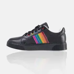 GINO BIGIONI - Zapatilla cuero para Mujer RETRO Negro