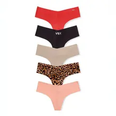 Victoria'S Secret - CALZON HILO PACK 5 VICTORIAS SECRET CON DISEÑO Y COLOR ENTERO