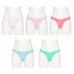 Victoria'S Secret - CALZON HILO PACK 5 ENCAJE VICTORIAS SECRET COLORES VARIADOS