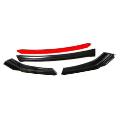 JET - Lip De Parachoque Universal Negro Brillante 4Pcs