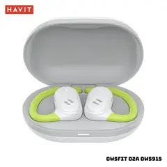 HAVIT - AUDIFONOS BLUETOOTH OWSFIT 02A OWS915 PARA DEPORTE - BLANCO Y VERDE
