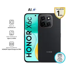 HONOR - Celular 4G X6C 256GB 6GB 50MP Midnight Black