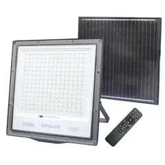 OPALUX - Reflector Led con panel Solar 300w luz calida