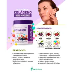 SIFRAH SHOP - COLAGENO REJUVENECE CON BIOPEPTIDOS ACTIVOS - DOBLEMENTE HIDROLIZADO - POTE 300GR.