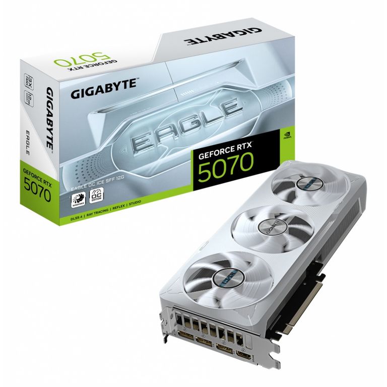 Tarjeta de Video GeForce RTX 5070 EAGLE OC ICE SFF 12GB GDDR7 PCIe 5.0
