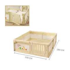 GENERICO - CORRAL DE JUEGOS CON PUERTA 150 CM x 180 CM PARA BEBÉS