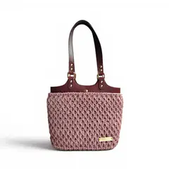 GENERICO - Bolso Tote de Lujo Tejido a Mano Palo rosa rojo vienés Talla única