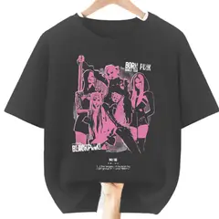 GENERICO - Polos Algodon Blackpink Kpop Negro - Tallas 6 hasta XL