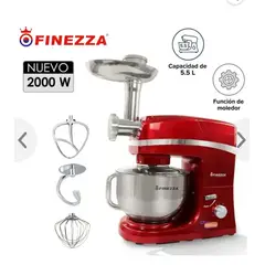 FINEZZA - BATIDORA PLANETARIA & MOLEDORA DE CARNE 2000W FZ-6820B