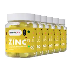 NIBRAY - Zinc Betaglucano Vitamina C para Niños 6 Frascos Kids