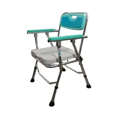 GENERICO - Silla Inodoro Portátil de Aluminio con Asiento Acolchado