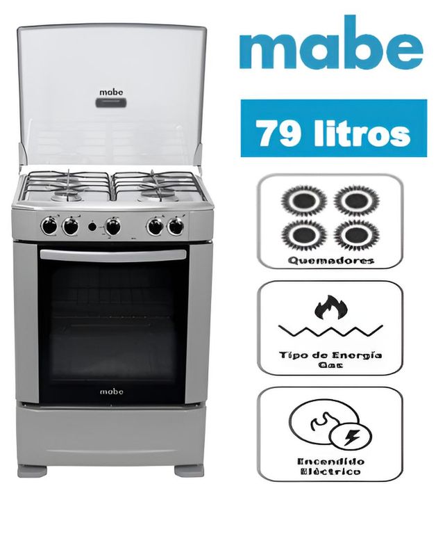 Cocina CMP6012AG0 a Gas de Pie 60 cm 4 Quemadores Silver