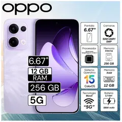 OPPO - Celular Reno 13F 5G 6.67" Pulg. 12GB RAM 256GB ColorOS 15.0 - Morado