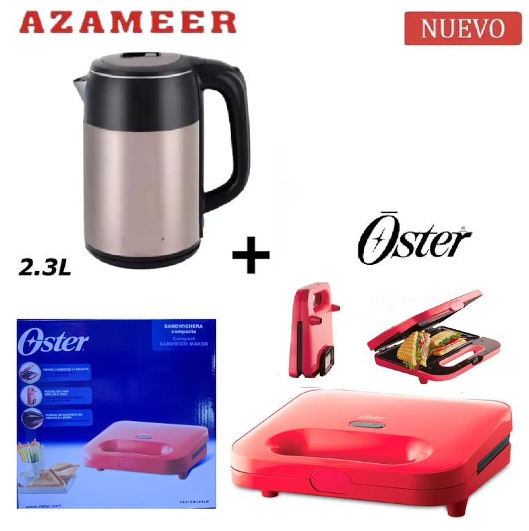 Sandwichera Eléctrica CKSTSM2885M- Hervidor 2.3LP