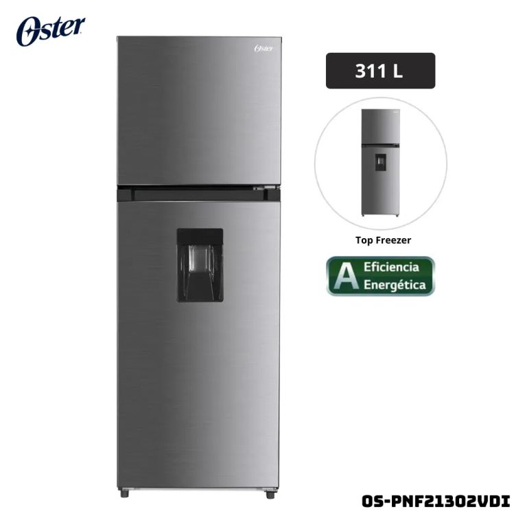 REFRIGERADORA 331 L CON DISP DE AGUA GRIS INOX - OS-PNF21302VDI