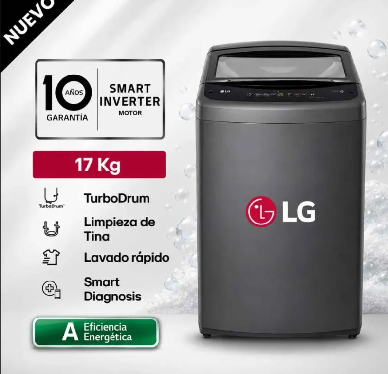 Lavadora 17 Kg Carga Superior WT17BVTB Negro Claro