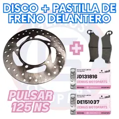 BAJAJ - DISCO + PASTILLA DE FRENO DELANTERO PULSAR 125 NS