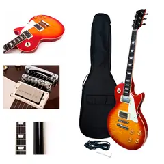 SMIGER - Guitarra Eléctrica Les Paul SG9 P1 Cherry Sunburst con Funda Acolchada