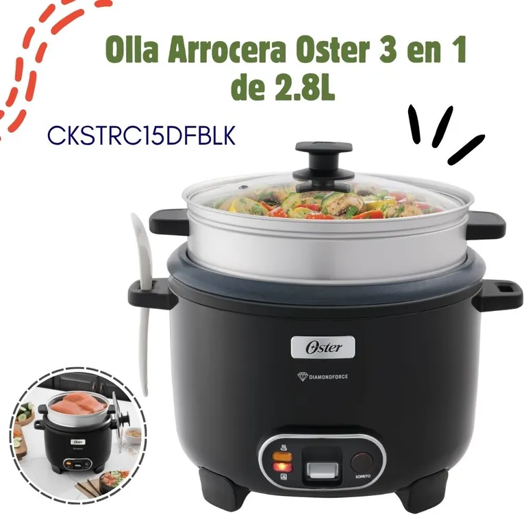Olla Arrocera 3 En 1 De 15 Tz Diamondforce – CKSTRC15DFBLK 053