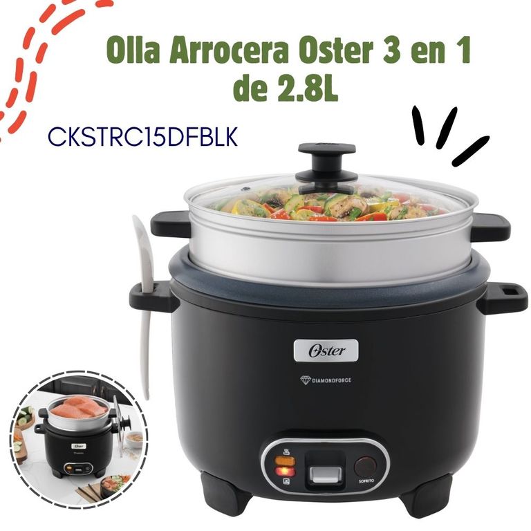 Olla Arrocera 3 En 1 De 15 Tz Diamondforce – CKSTRC15DFBLK 053