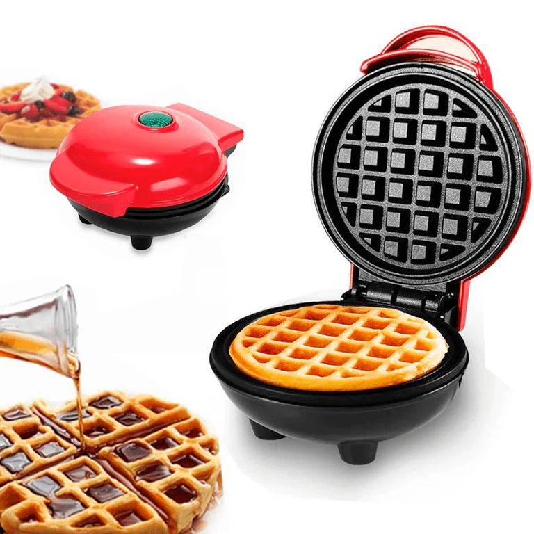 Mini Wafflera Eléctrica Gofres Antiadherente Portatil