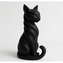 GENERICO - ADORNO EXCLUSIVO GATO NEGRO 23cm x 11cm x 12cm