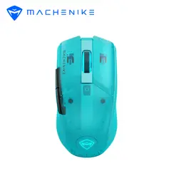 MACHENIKE - Mouse Gamer Inalámbrico M7 Pro Crystal Blue 10,000 dpi