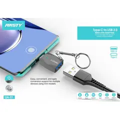 GENERICO - Adaptador Mini OTG Tipo C USB 3.0 Llavero