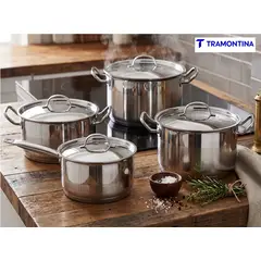 TRAMONTINA - Juego de Ollas de Acero Inox. 10 Piezas