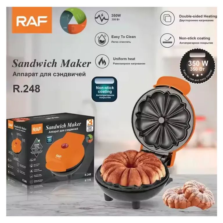 Sandwichera Maker RAF R.248 Para Hacer Mini Keke Queque