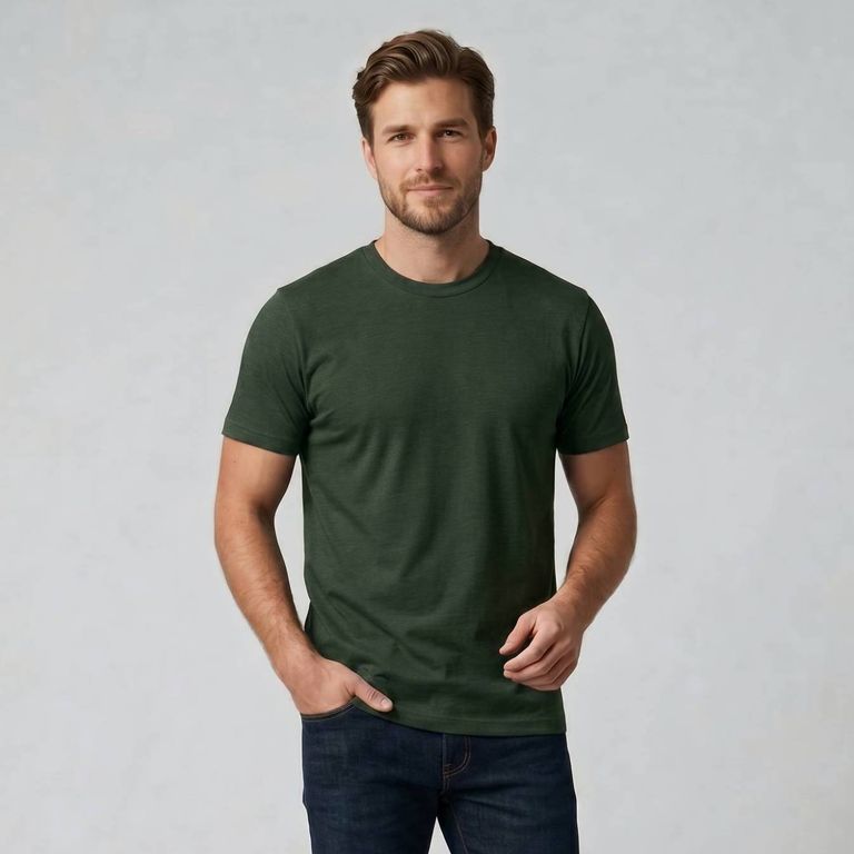 Polo Básico Hombre Algodón Regular Fit Verde