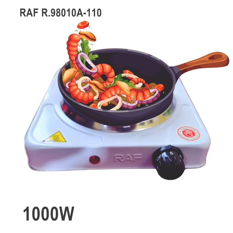 Cocina Eléctrica RAF R.98010A-110 1 Hornilla 1000W Alta Calidad