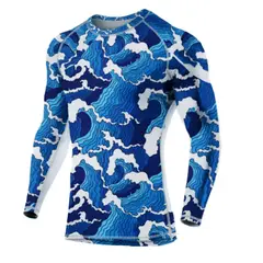 GENERICO - Rashguard Polo Licra Compresor Hombre Ocean