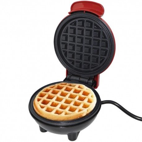 MINI MAQUINA PARA HACER MINI WAFLES REDONDOS 10CM